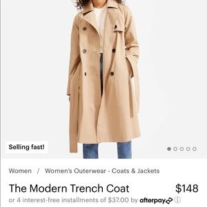 Everlane Womens Trench Coat
